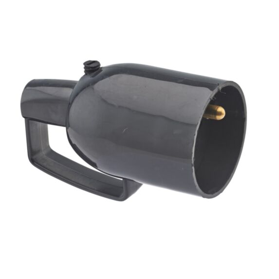 Fiche Femelle à Coiffe avec Anneau 2P+T 16A Sortie Droite Noir - DEBFLEX