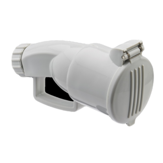 Fiche Femelle Clapet 2P+T 16A Gris - DEBFLEX