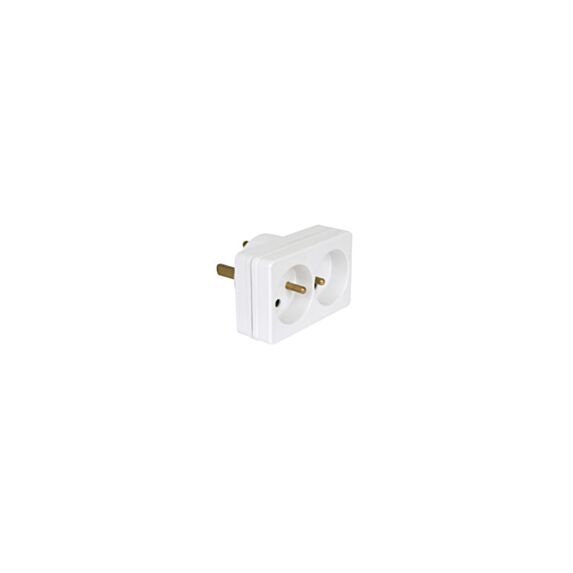 Adaptateur 2socl 16a 4400w blanc - DEBFLEX