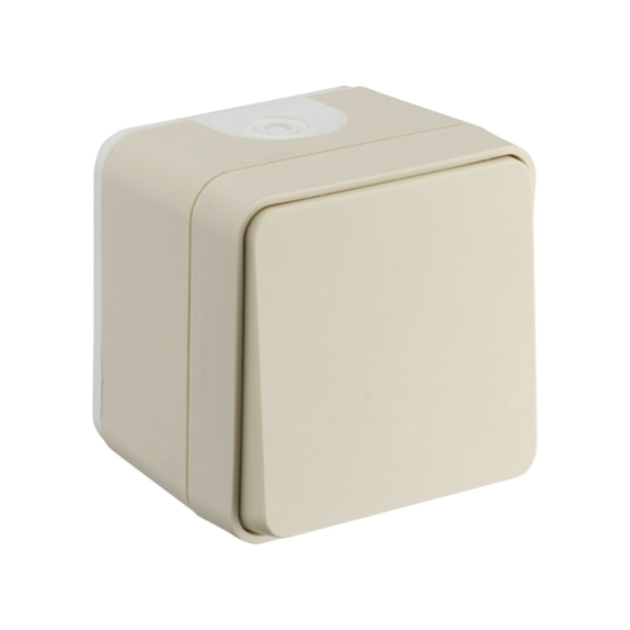 Bouton poussoir étanche Cyklone IP55 Sable - DEBFLEX