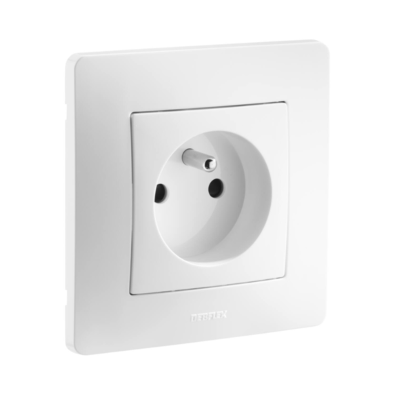 Prise 2P+T Nora blanc - DEBFLEX