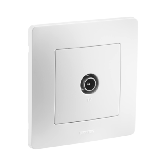 Prise TV Nora blanc - DEBFLEX