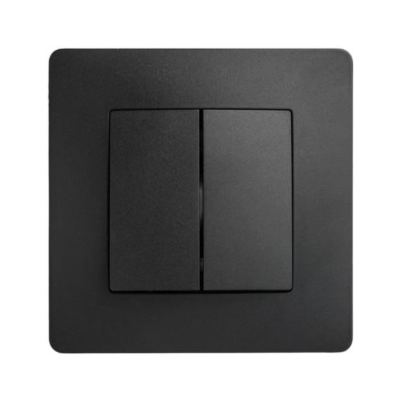 Double interrupteur va-et-vient Nora noir - DEBFLEX