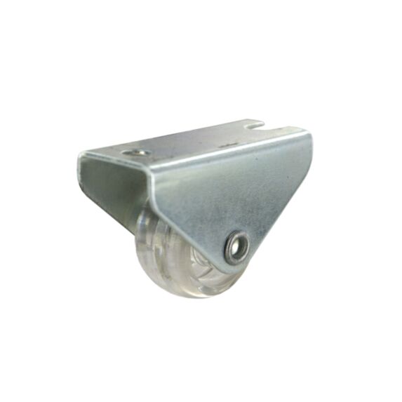 Roulette éco transparente à platine fixe - Charge admissible 16kg. Ø30mm - CIME