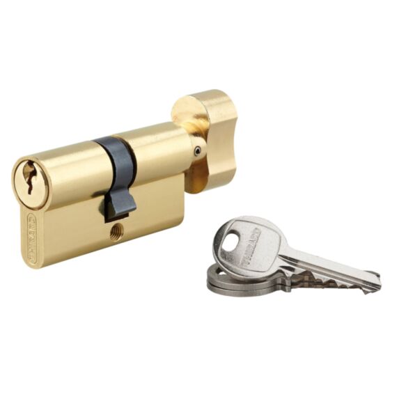 Cylindre 5 goupilles SA à bouton 30x30mm 3 clés