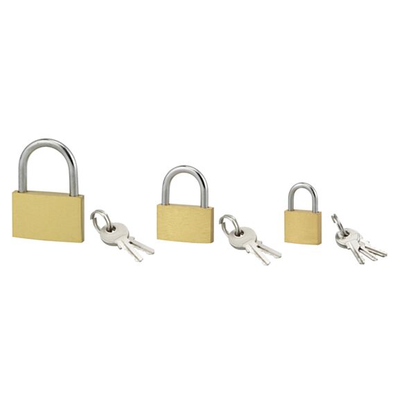 3 cadenas Basic 20-30-40mm anse acier 6 clés - 1ER