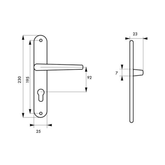 Entrebâilleur porte nickel satin