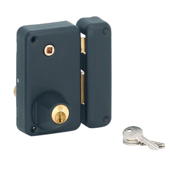 Serrure applique verticale à double cylindre à fouil 75x130mm droite - THIRARD