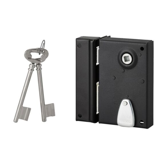 Serrure applique verticale pêne dormant 1/2 tour 70x110mm gauche