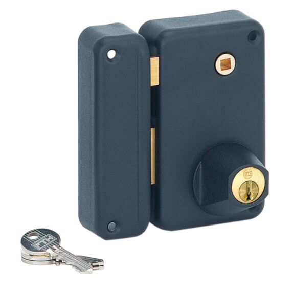 Serrure applique verticale à double cylindre à fouil75x130mm gauche - THIRARD