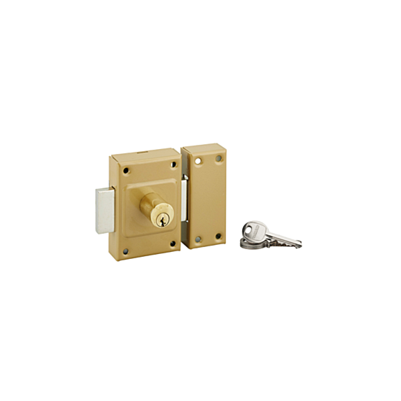 Verrou Concorde double cylindre 40 3 clés verni - THIRARD