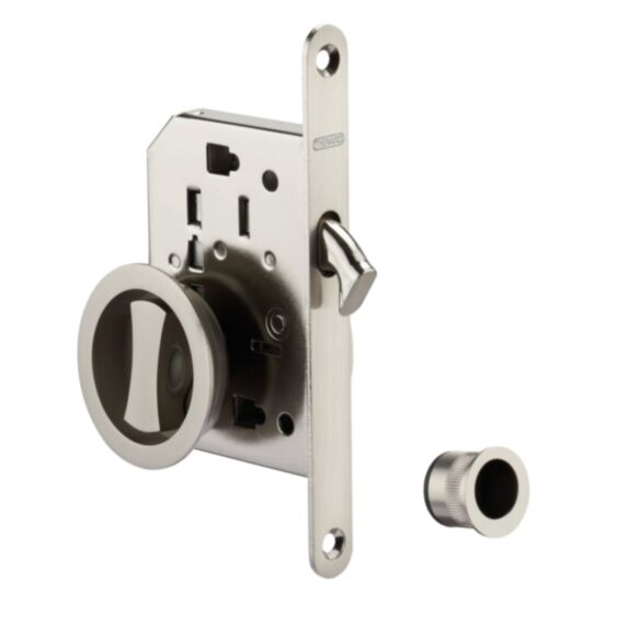 Serrure à Galandage pour Porte Coulissante Chromé Satin - THIRARD