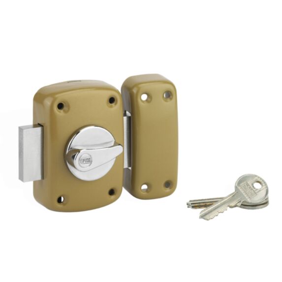 Verrou embouti à bouton et cylindre 45mm 3 clés - THIRARD