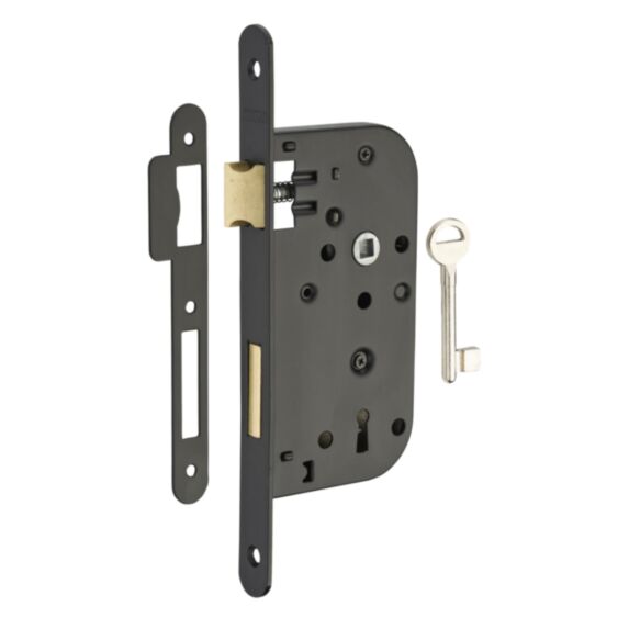 Serrure encastrée pêne demi-tour V/BR/Z noir A50 - THIRARD