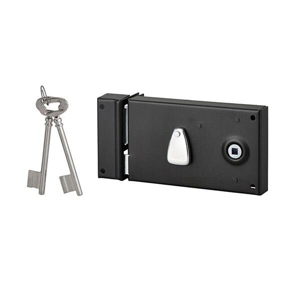 Serrure applique horizontale pêne dormant 1/2 tour 140x82mm gauche