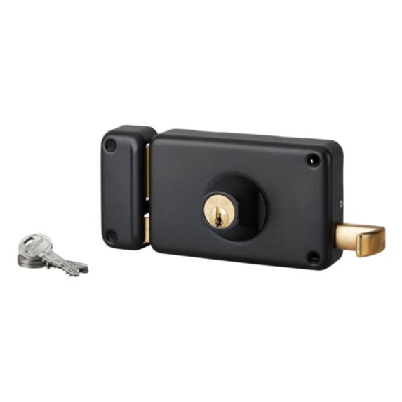 Serrure applique horizontale à cylindre à tirage 140x88 gauche - THIRARD