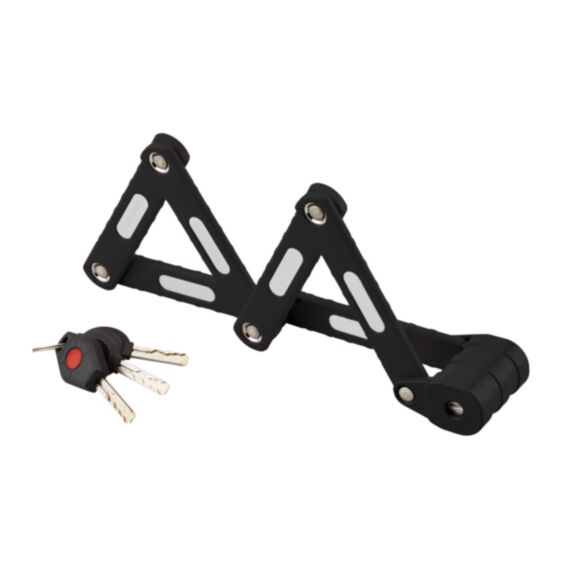Câble Antivol + 3 Clés Zebra Pliant Noir