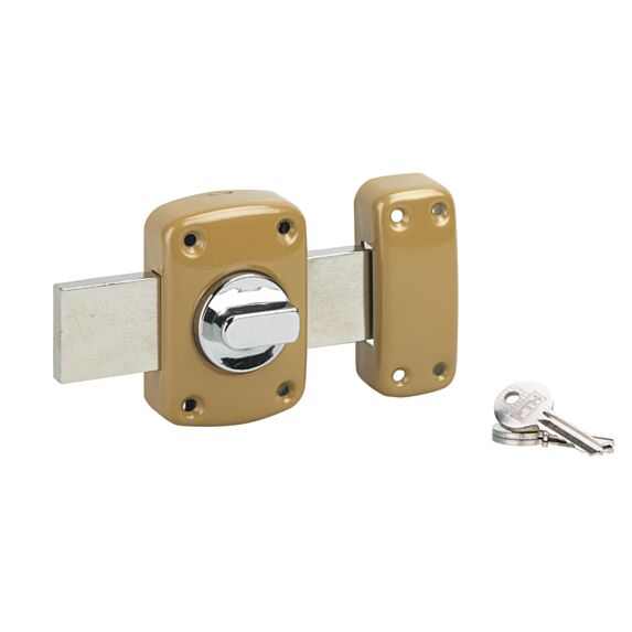 Verrou de sûreté Corvette à bouton et cylindre 30mm pêne de 160mm 3 clés - THIRARD