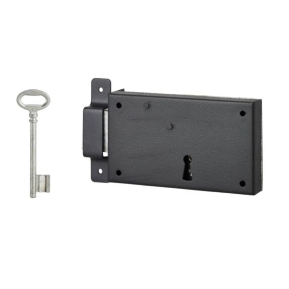 Serrure porte cave pêne demi-tour 140x80 gauche 1 clé - THIRARD