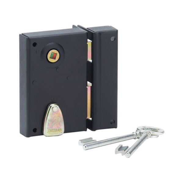Serrure applique verticale pêne dormant 1/2 tour 70x110mm droite 1 clé zinguée - THIRARD