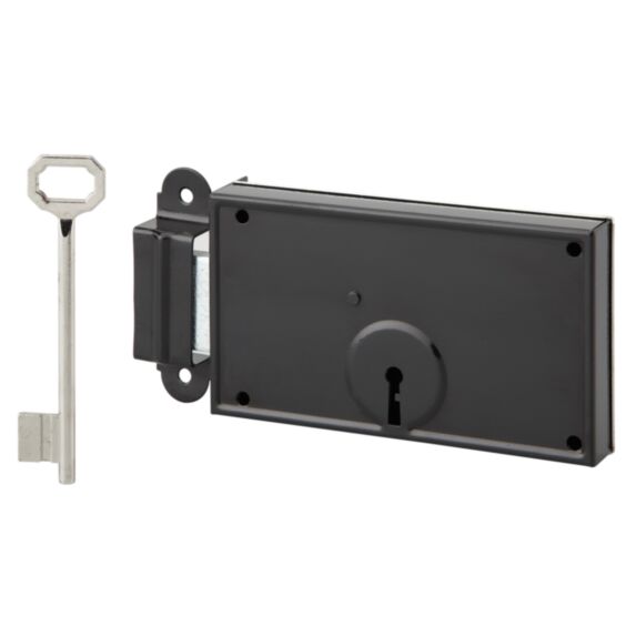 Serrure en applique horizontale pêne dormant 140x80mm gauche 1 clé - 1ER