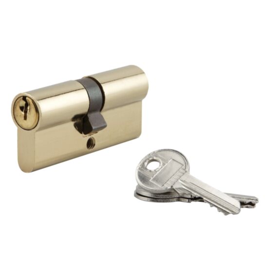 Cylindre profilé européen 5 goupilles doré 35x35mm 3 clés - 1ER