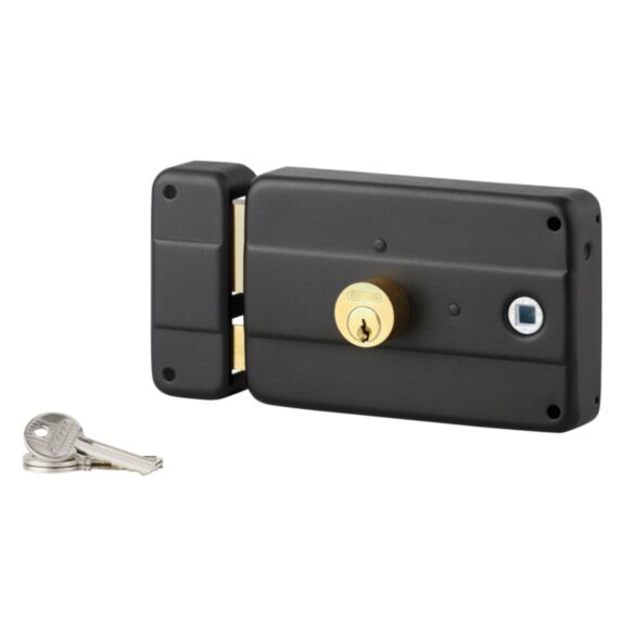 Serrure applique horizontale à cylindre à fouil 140x90mm gauche - THIRARD