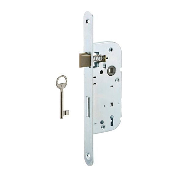 Serrure à encastrer 40 mm, 1/2 tour réversible + clé - 1ER