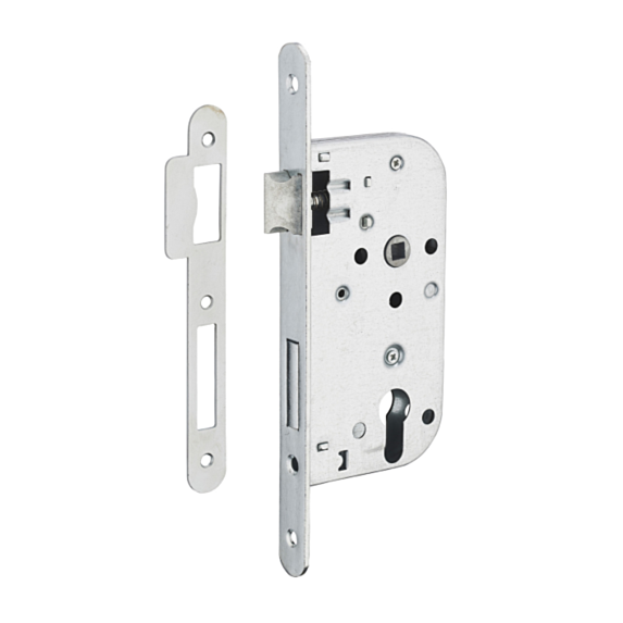 Boîtier serrure cylindre axe 50 zingue bout rond - THIRARD