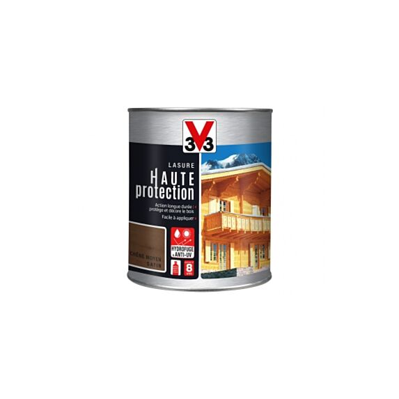 Lasure Haute Protection bois chêne moyen 1 L - V33