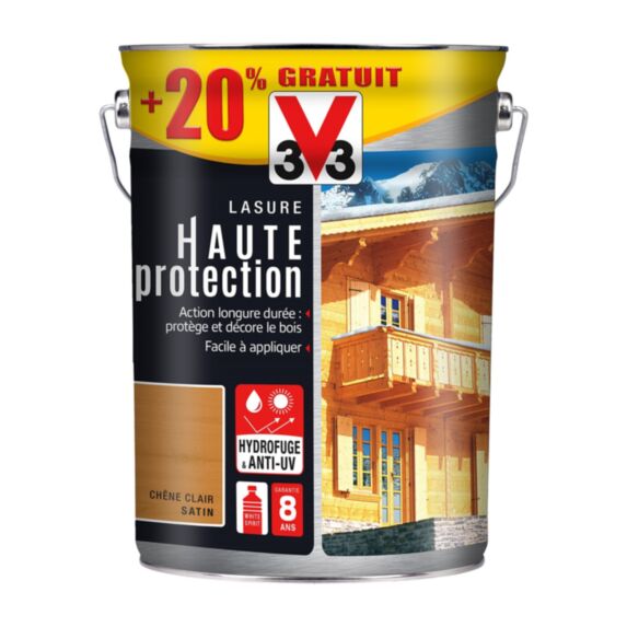 Lasure Haute Protection Chêne Clair 5 L + 20% - V33