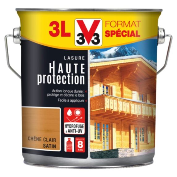 Lasure Haute Protection bois chêne clair 2, 5 L+20% - V33