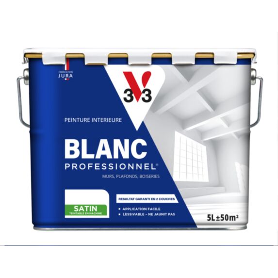 blanc professionnel acrylique satin 5L - V33