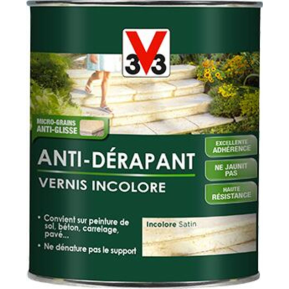Vernis anti-dérapant incolore satin 0,75 L - V33