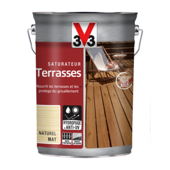Saturateur terrasses mat 5L - Incolore - V33