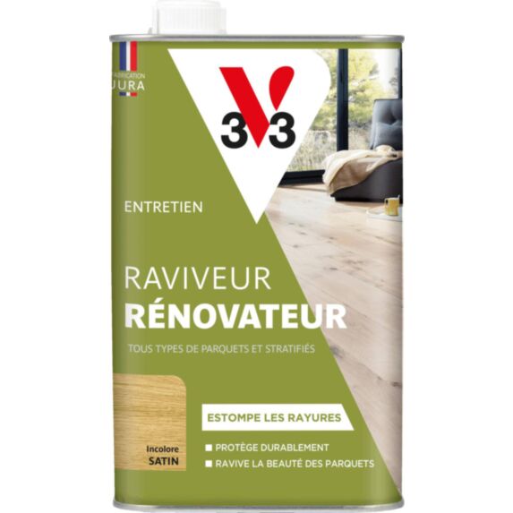 polish rénovateur parquets & stratifiés incolore satin 1 l  - V33