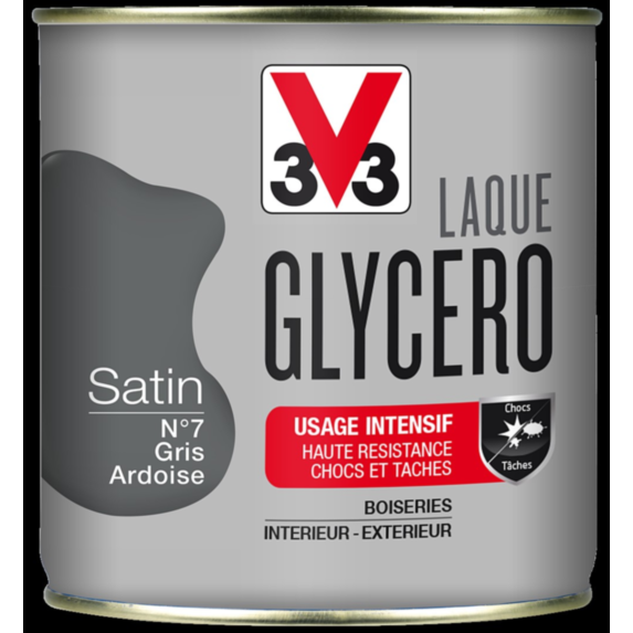 laque glycero satin 0,5L gris ardoise - V33
