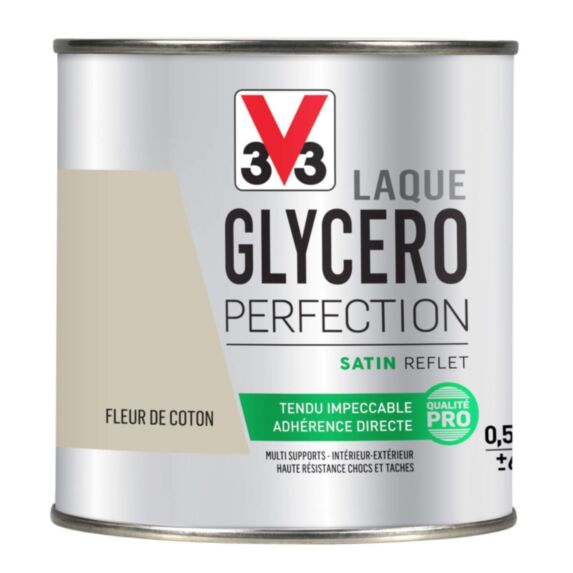 laque glycero satin 0,5L fleur de coton - V33