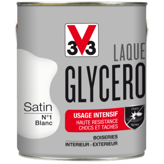 Laque glycéro satin 2L blanc - V33