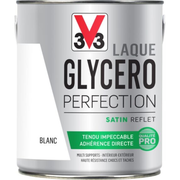 Laque glycéro satin 2L blanc - V33