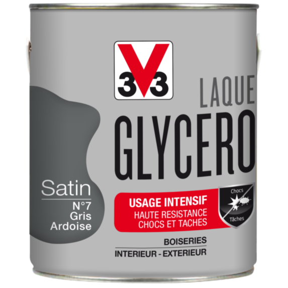 Laque glycero satin 2L gris ardoise - V33
