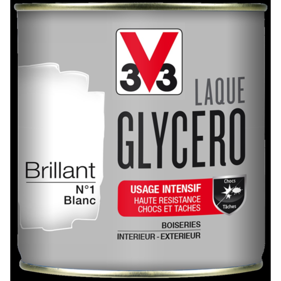 laque glycero brillante 0,5L blanc - V33