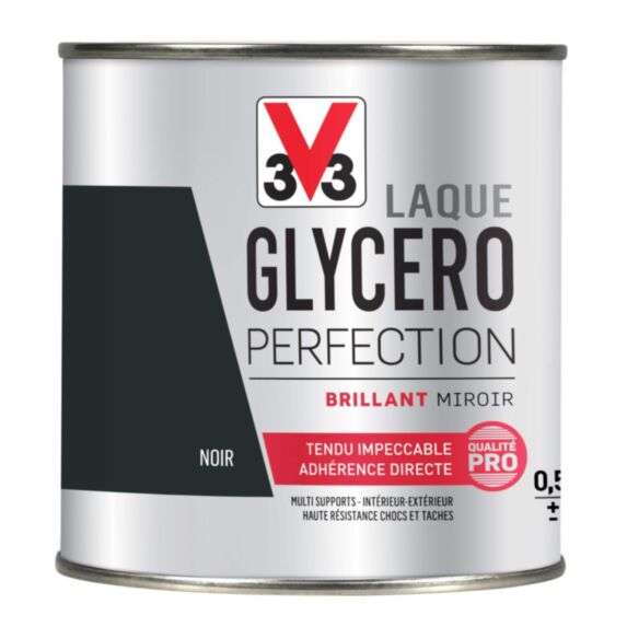 laque glycero brillante 0,5L noir - V33