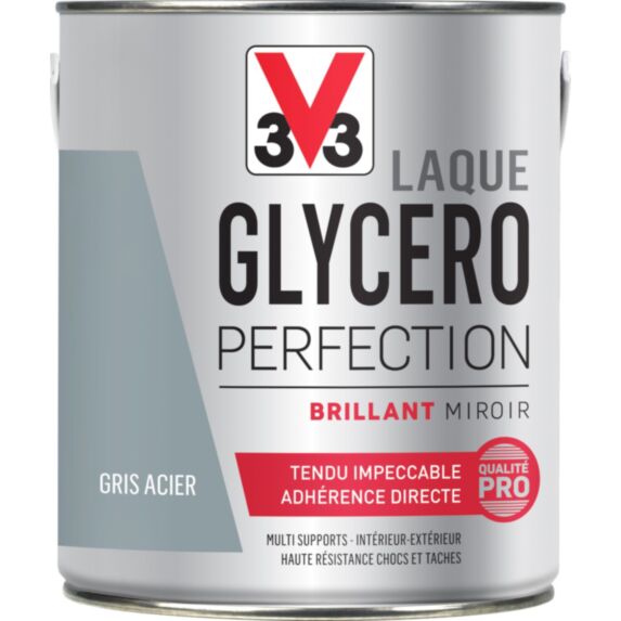 Laque glycero brillante 2L gris acier - V33
