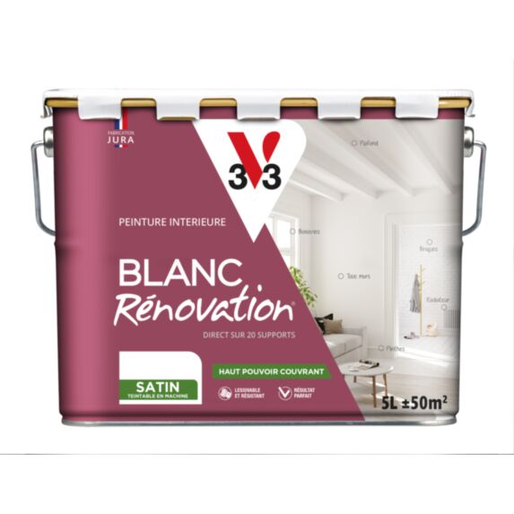 PEINTURE BLANC RENOVATION SATIN 5 L