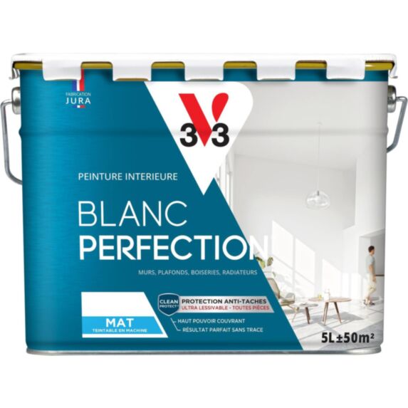 Peinture blanc perfection mat 5L