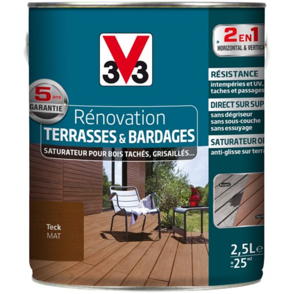 Rénovation Terrasses & Bardages mat teck 2,5 L - V33