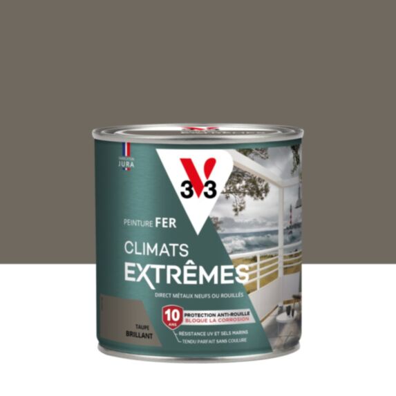 Peinture Fer Climats Extrêmes Brillant Taupe 0,5 L