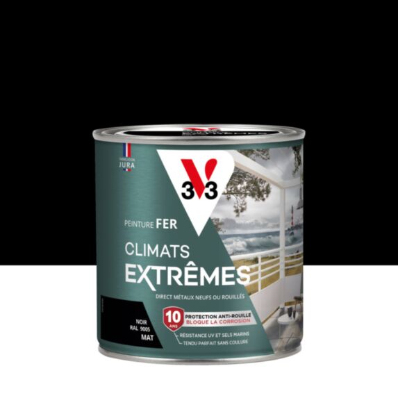 Peinture Fer Climats Extrêmes Mat Noir 0,5 L