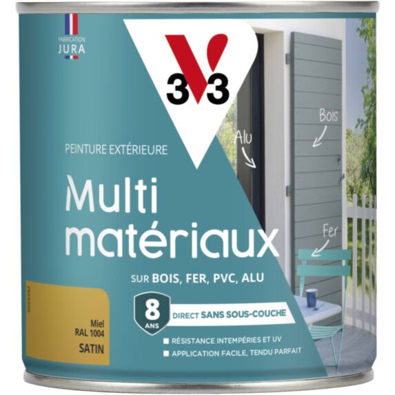 peinture multisupport direct protect satin 0,5L miel - V33